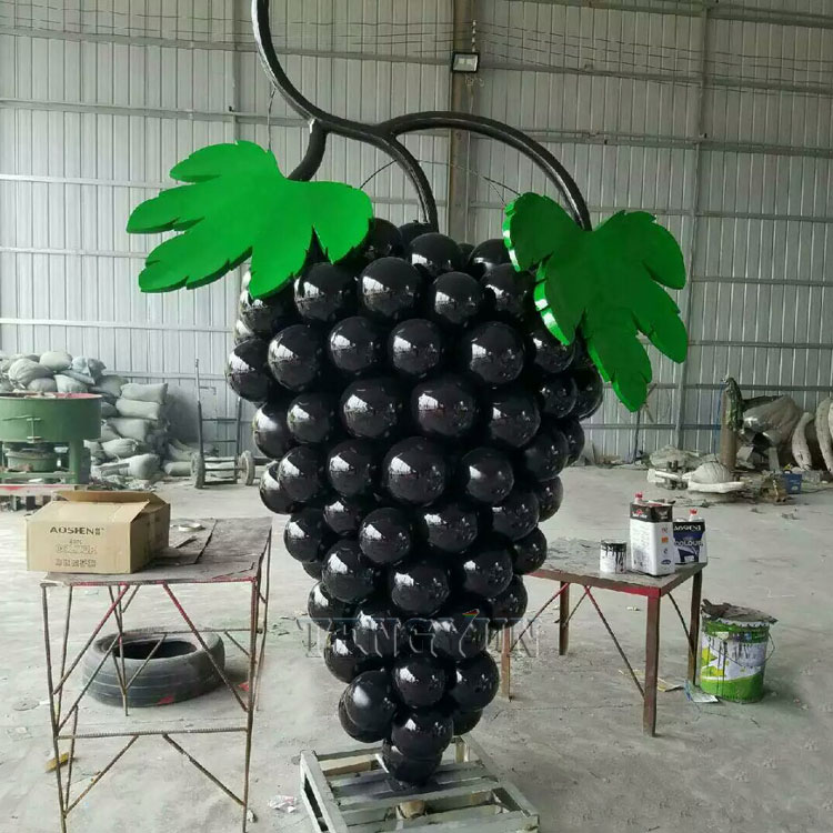 stainless steel grape sculpture