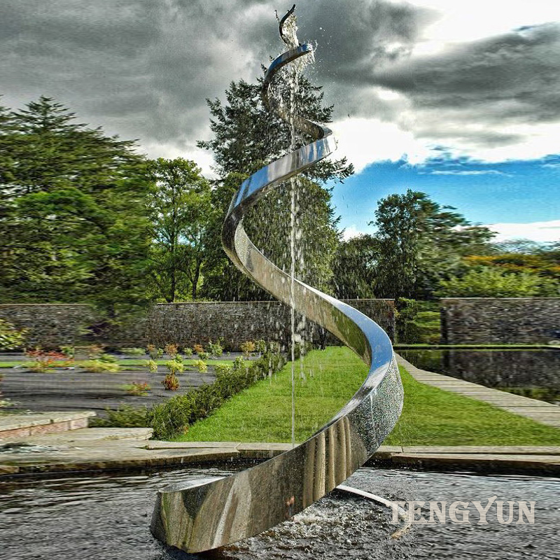 stainless steel spiral fountain (2)