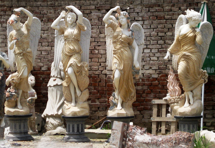 stone four season angel statues (1)